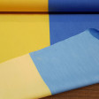 Ukraine flag fabric - Ukrainian flag fabric with blue and yellow colors The fabric is 77cm wide and its composition is 67% polyester - 33% cotton.