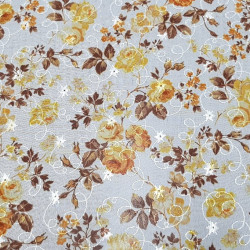 Cresp&oacute;n Georgette Bordado Rosas