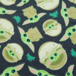 Franela Algodón Baby Yoda Mandalorian Marino