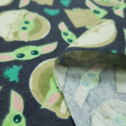 Franela Algodón Baby Yoda Mandalorian Marino