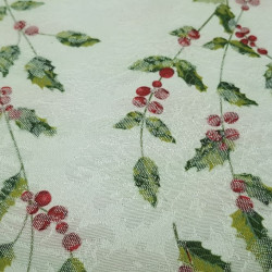 Tablecloths Christmas Jacquard Holly