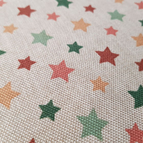 Algodón Aspecto Lino Estrellas Algodón Aspecto Lino Estrellas