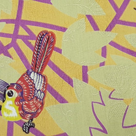 OUTLET Algodón Jacquard Aves Tropicales