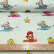 Cotton Super Mario Princess fabric - Cotton license fabric with the characters of the famous Super Mario video game. In this fabric the princesses Peach, Rosalina and Daisy appear on a light water-colored background.