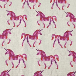 Algodón Unicornios Geometría