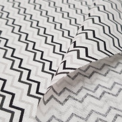 Cotton Gray Zigzag