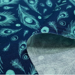 Cotton Feathers Turkey Blue Navy