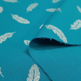 Cotton Feathers Silver Turquoise Cotton Feathers Silver Turquoise