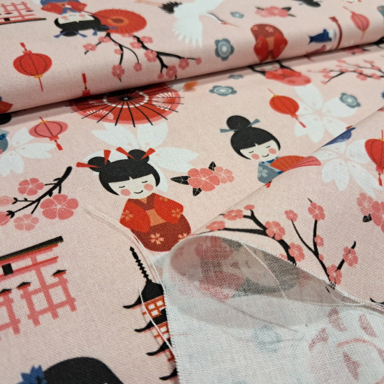 Algodón Estilo Japonés Kokeshi