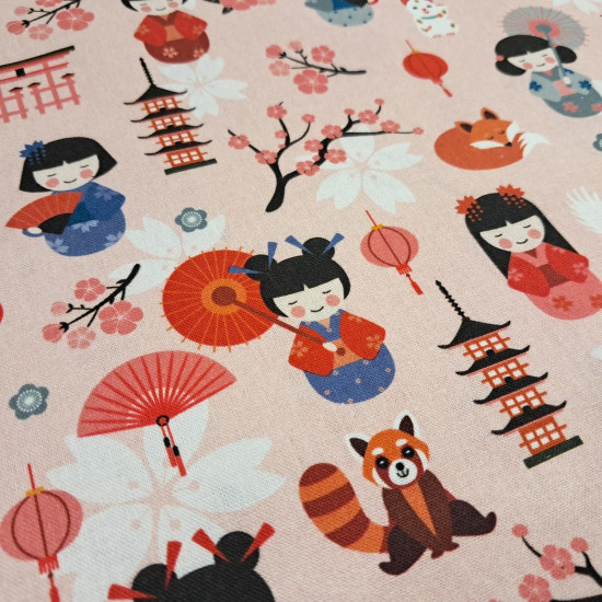 Algodón Estilo Japonés Kokeshi