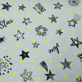 Algodón Estrellas Neon Amarillo