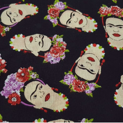 Algodón Frida Fondo Marrón