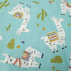 Algodón Llamas y Cactus