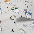 Tela Algodón Miffy Escribiendo - Tela de algodón licencia con dibujos de los personaje Miffy escribiendo y leyendo sobre un fondo de color gris con letras. Esta tela forma parte de la colección Miffy At School de The Craft Cotton Company. La tel