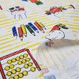 Tela Algodón Miffy Aprendiendo - Tela de algodón licencia con dibujos del personaje Miffy pintando con lápices y aprendiendo las formas geométricas. Esta tela forma parte de la colección Miffy At School de Craft Cotton Company. La tela mide 110c