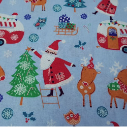 Algodón Navidad Noel Autocaravana