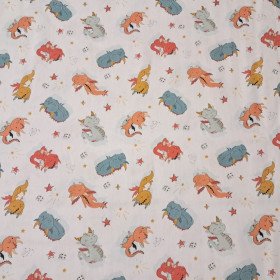 Algodón Dragones Graciosos Magus Algodón Dragones Graciosos Magus