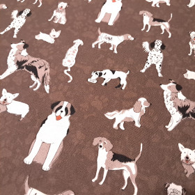 Algodón Perros Fondo Huellas Fido