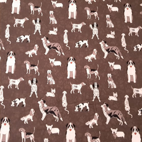 Algodón Perros Fondo Huellas Fido