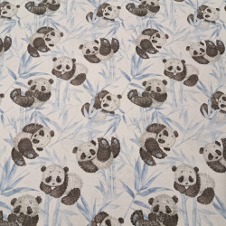 Algodón Pandas Bambú Azul
