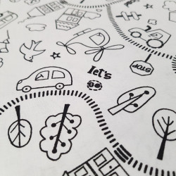 Algodón Colorear Ciudad