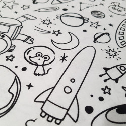 Algodón Colorear Universo