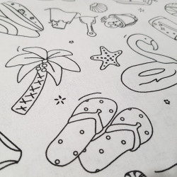 Algodón Colorear Vacaciones