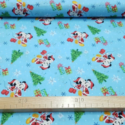 Algodón Disney Mickey Minnie Navidad