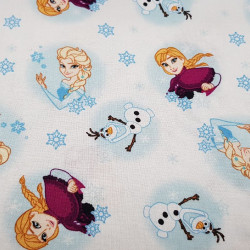 Cotton Disney Frozen 2 Anna Elsa Olaf White Cotton Disney Frozen 2 Anna Elsa Olaf White