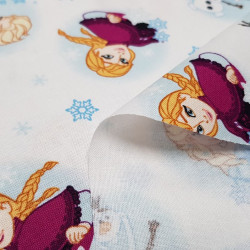 Cotton Disney Frozen 2 Anna Elsa Olaf White Cotton Disney Frozen 2 Anna Elsa Olaf White