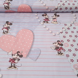 Algodón Disney Mickey Minnie Love