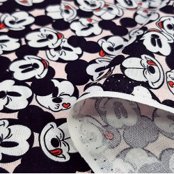 Cotton Disney Mickey Faces Allover Pink Cotton Disney Mickey Faces Allover Pink