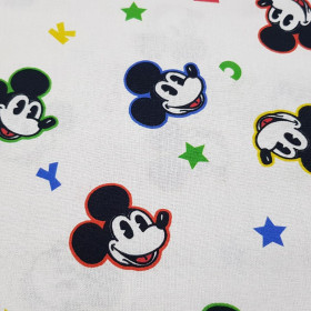 Cotton Disney Mickey Faces Letters