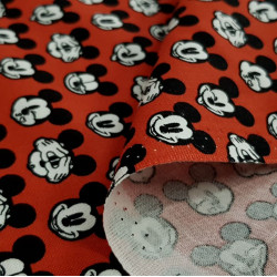 Cotton Disney Mickey Faces Red