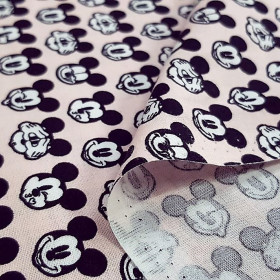 Cotton Disney Mickey Faces Pink