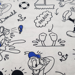 Cotton Disney Mickey Donald Summer Blue
