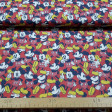 Cotton Disney Mickey Red Background C fabric - Licensed cotton fabric with drawings of the character Mickey colored on a red background. The fabric is between 140-150cm wide and 100% cotton.