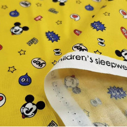 Cotton Disney Mickey Hey Yellow Cotton Disney Mickey Hey Yellow