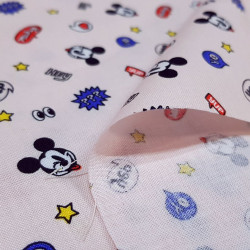 Cotton Disney Mickey Hey Pink