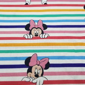 Cotton Disney Minnie Looks Rainbow