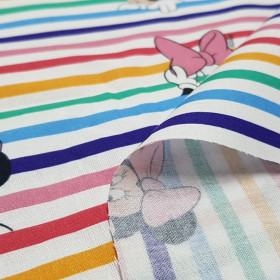 Cotton Disney Minnie Looks Rainbow
