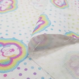 Cotton Disney Minnie Multicolor Dots