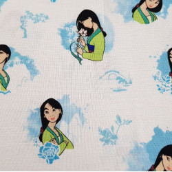 Algodón Disney Mulán Azul