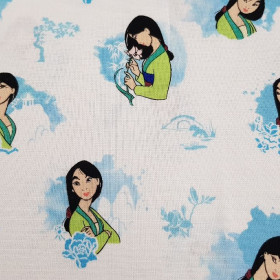 Cotton Disney Mulan Blue