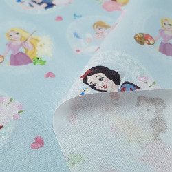 Cotton Disney Princesses Love Blue Cotton Disney Princesses Love Blue