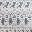 Tela Algodón Disney Winnie Sombras - Tela de algodón licencia ancho americano con dibujos de sombras grises con los personajes de Winnie the Pooh (Tiger, Piglet, Igor y Winnie) formando una trama de líneas geométricas. La tela mide 110cm de ancho y su c