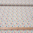 Tela Algodón Estrellas Colores Robotic Algodón Estrellas Colores Robotic - Tela de popelín algodón con dibujos de estrellas de colores en varios tamaños sobre un fondo de cuadrícula. La tela mide 150cm de ancho y su composición 100% algodón.