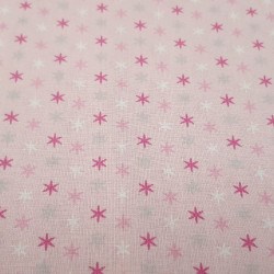 Algodón Estrellas Tonos Rosas