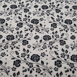 Algodón Flores Rosas