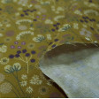 Tela Algodón Otoño Flores - Tela de algodón orgánico con dibujos de flores con colores que nos recuerdan al otoño. La tela mide 150cm de ancho y su composición 100% algodón.